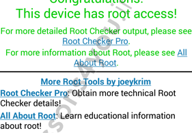 Root Checker Result